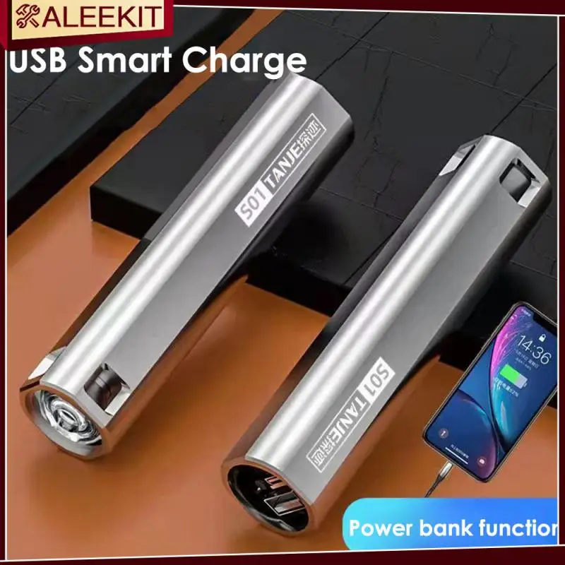 

Usb Rechargeable Emergency Torch Spotlight Multifunction Led Mini Flash Light Outdoor Tool Outdoor Waterproof Emergency Ight