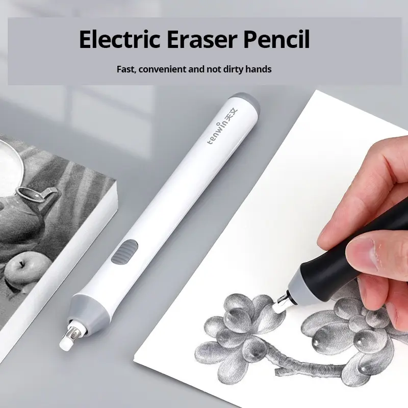 

Sketch Electric High Gloss Eraser Art Painting Automatic Eraser Rotating Childrens Student Stationery Supplies