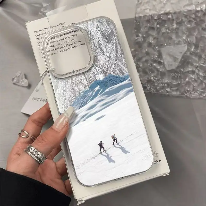 Креативный чехол для телефона с мотивом горных лыж для iPhone 17 16 15 14 Pro Max 13 12 11 XS XR X 7 8 Plus 16E, противоударный чехол-бампер (art.: 3920d32a3fd34) - 3920d32a3fd34