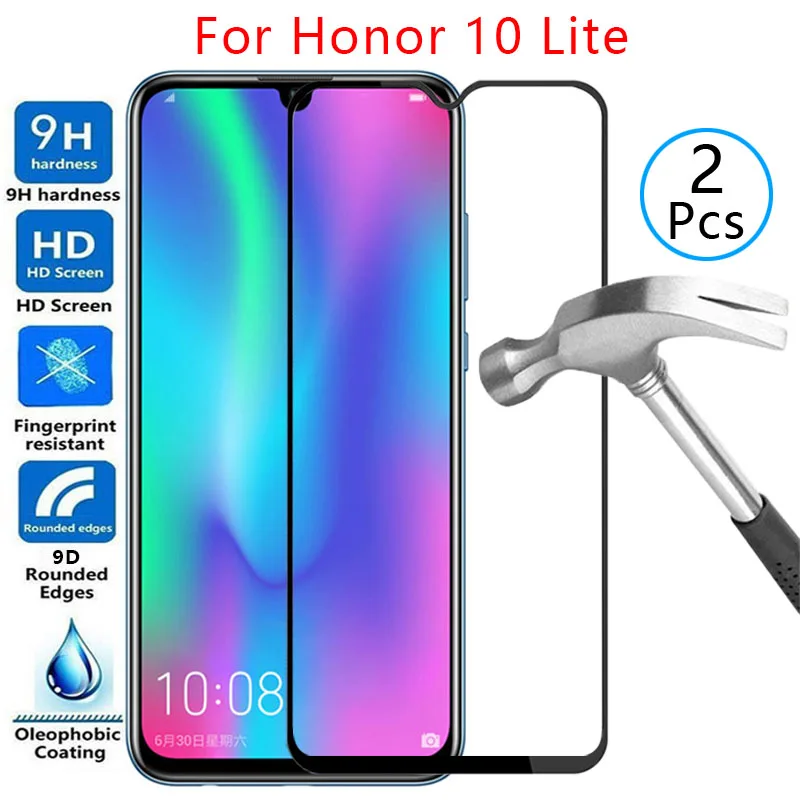 

Защитный экран 9d, чехол из закаленного стекла для huawei honor 10 lite, чехол на honer onor 10 lite 10, легкий защитный чехол для телефона