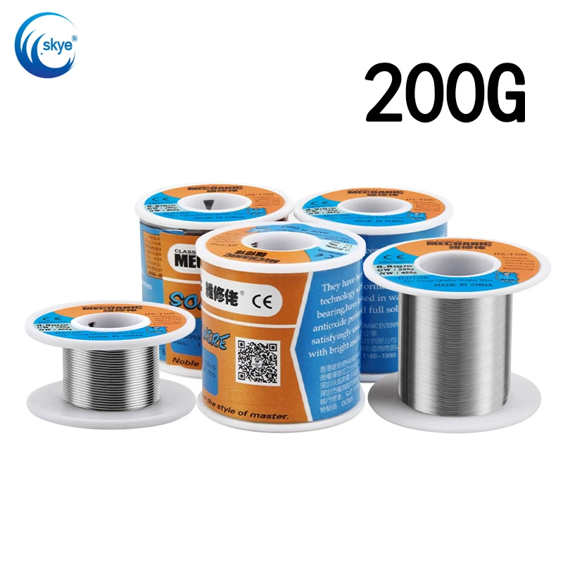 

MECHANIC HX-T100 200G Rosin Core Solder Wire Sn63% Pb37% 0.6/0.8/1.0/1.2mm Low Melting Point Welding Tin Wire BGA Soldering Tool