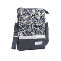 happiest womens mini bag cotton floral pattern ladies shoulder crossbody handbag phone purse small pouch for girls woman 2022