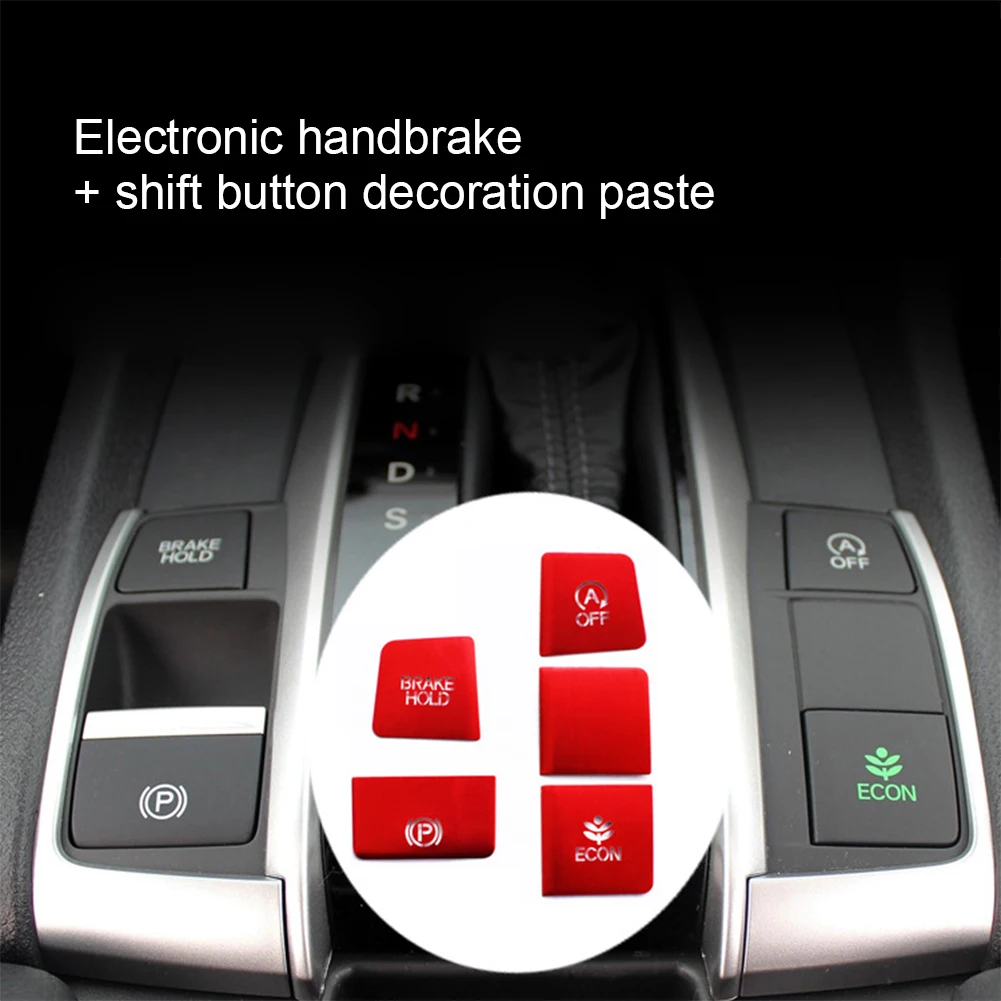 

11 шт., наклейка на панель управления ручным тормозом для Honda Civic 10 2016-2021