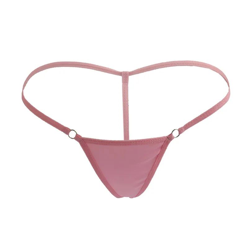 

sexy lingerie femme underwear women panties ropa interior femenina tanga thong Solid color String simple Traceless Metal ring