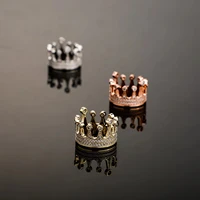 luxury cubic zirconia party crown rings for women bridal engagement wedding jewelry cz femmale accessories whole finger rings