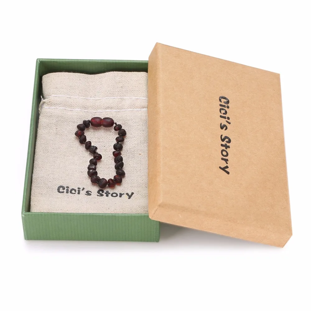 

Baltic Amber Bracelet for Adult (Cherry Raw) - 2 Sizes