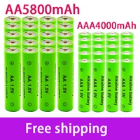 aa aaa rechargeable aa 1 5v 5800mah 1 5v aaa 4000mah alkaline battery flashlight toys watch mp3 player replace ni mh battery