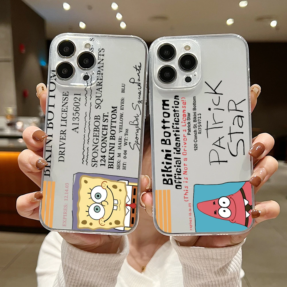 

SpongeBob SquarePants Phone Case For Samsung A53 A50 A52 A52S A51 A72 A71 A73 A91 A32 A22 A20 A30 A21S 4G 5G Transparent Capa