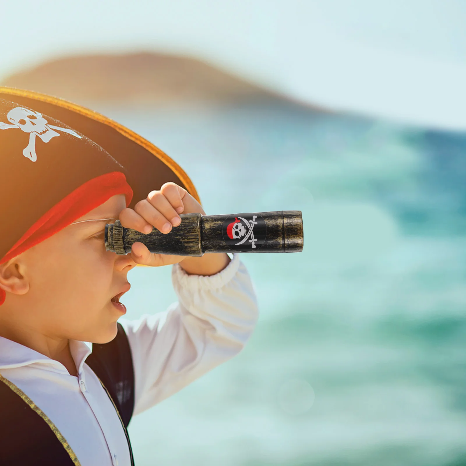 

6 Pcs Handheld Student Children's Toys Pirate Plastic Theme Party Decor Catalejo