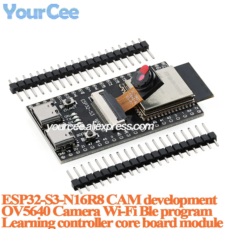 Фото ESP32S3 ESP32-S3 WROOM N16R8 Основная плата разработки CAM OV2640/5640/OV3660 Камера Беспроводной Wi-Fi + модуль Ble №3
