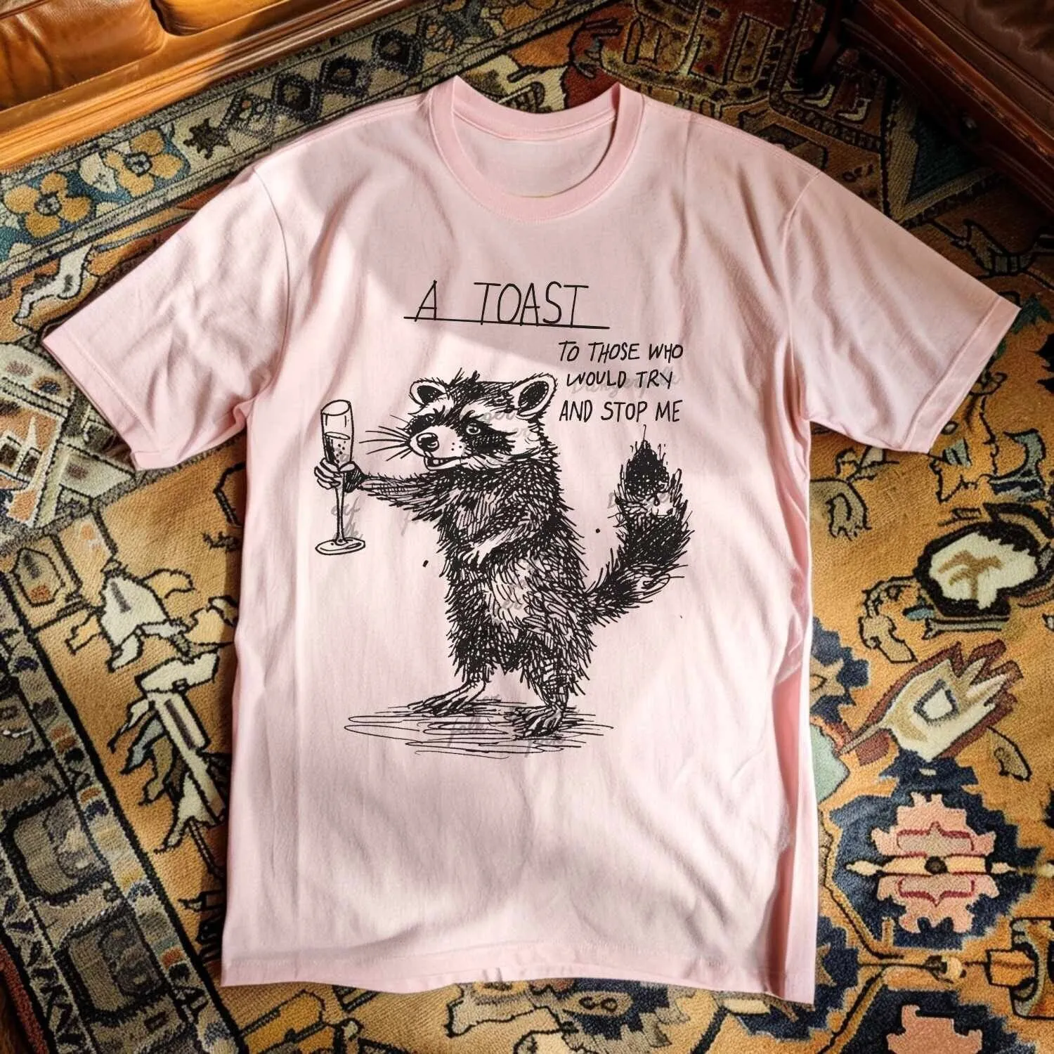 Футболка с изображением тостов который сделал и оставай меня футболка енота