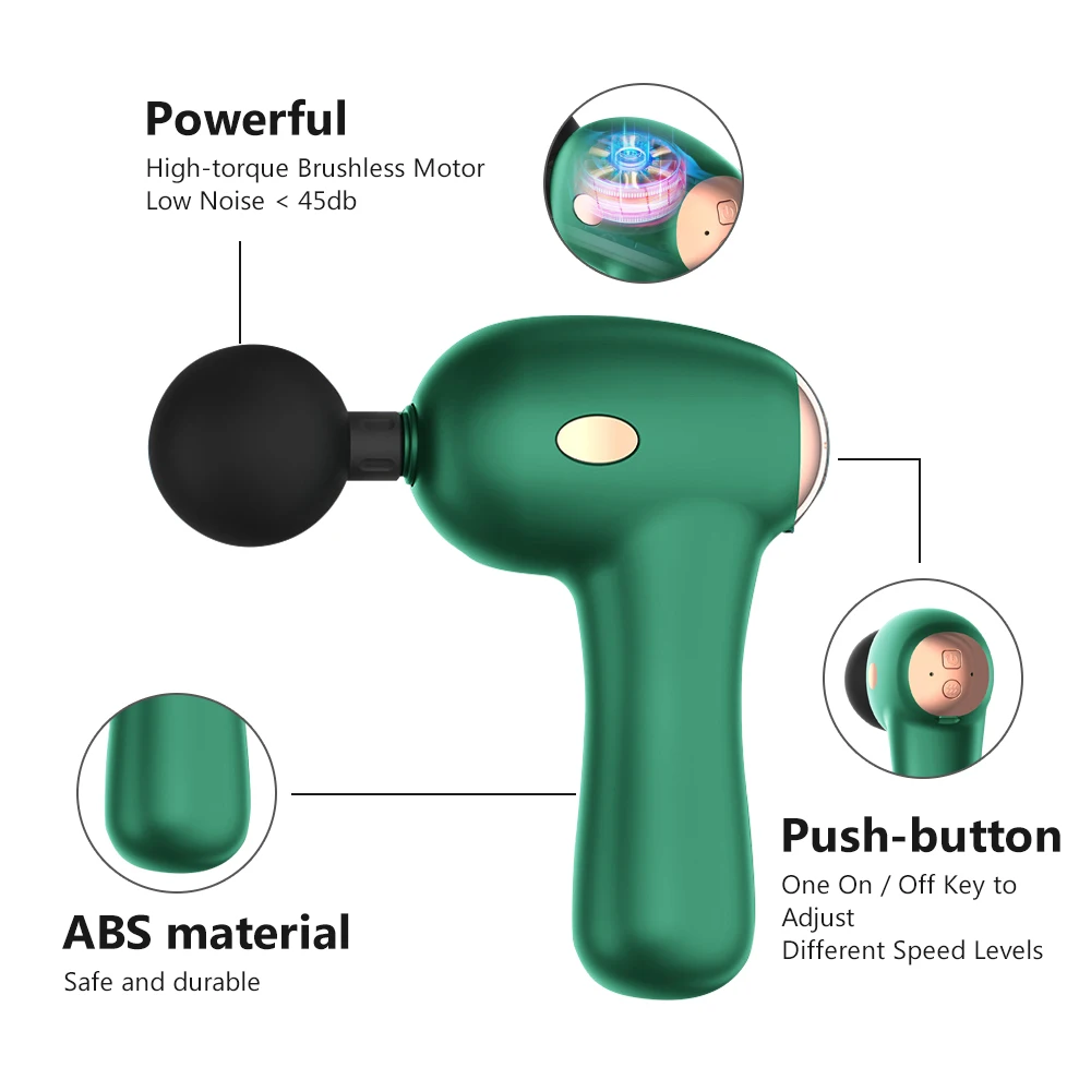 Электрический массажный пистолет для похудения расслабление мышц тела шеи спины