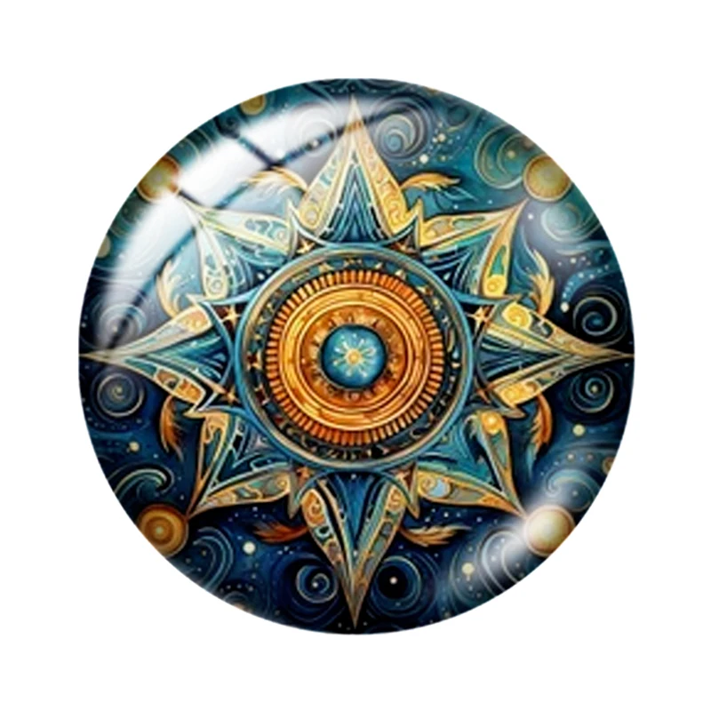 Космическая Мандала 10 шт. 12 мм/18 мм/20 мм/25 мм круглый фотостекло кабошон с плоской