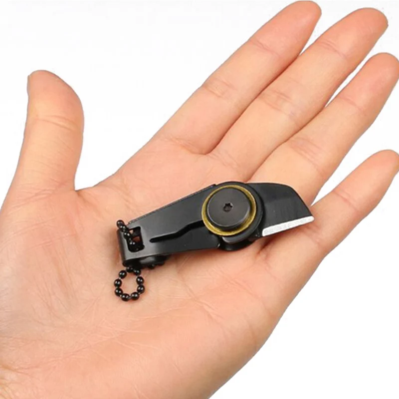 

Creative Mini Zipper Keychain Knife Portable Outdoor Survival Emergency Tool Unboxing Foldable Stainless Steel EDC Key Ring