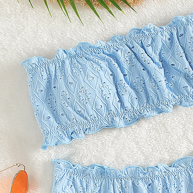 Новинка 2022 купальник с оборками топ-труба сексуальное бикини Женская