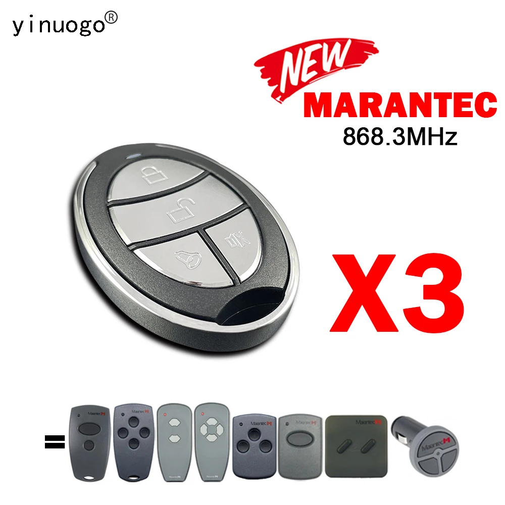 

3 шт. MARANTEC гаражные ворота с дистанционным управлением ворота 868 МГц для MARANTEC Digital 382 384 302 304 313 321 323 Marantec Command 131