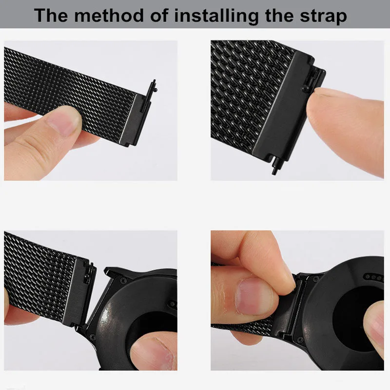 Milanese Magnetic Loop Strap For DOOGEE CR1 CS1 CS2 Smart Watch Bands For DOOGEE D11 CR1Pro CS3 Metal Wristband Belts Correa