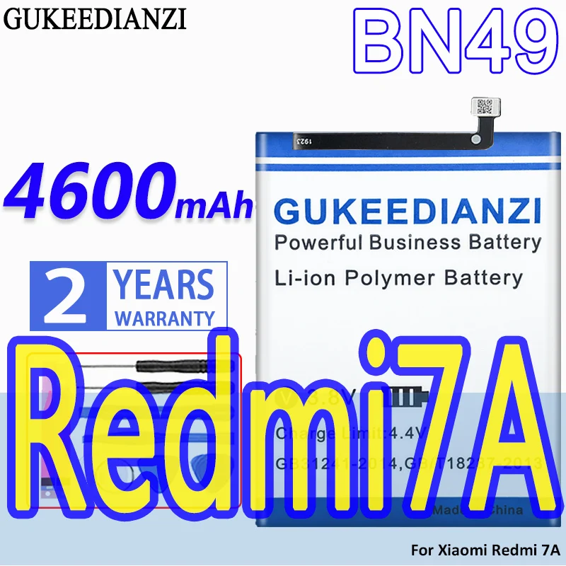 

Аккумулятор GUKEEDIANZI большой емкости BN49 4600 мАч для Xiaomi Redmi 7A Redmi7A