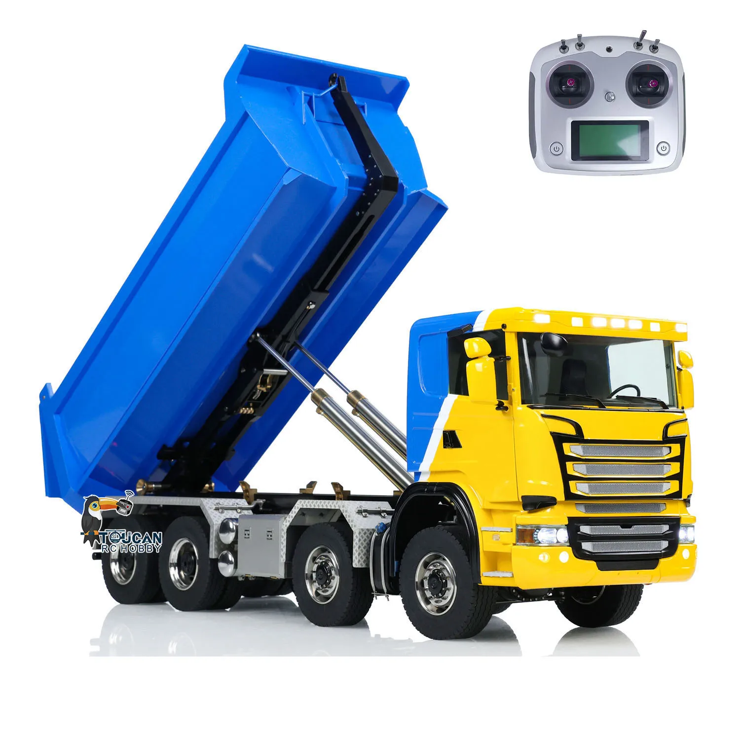 Игрушки Металл 1/14 8x8 Гидравлический RC Самосвал Полный Автомобиль Замок