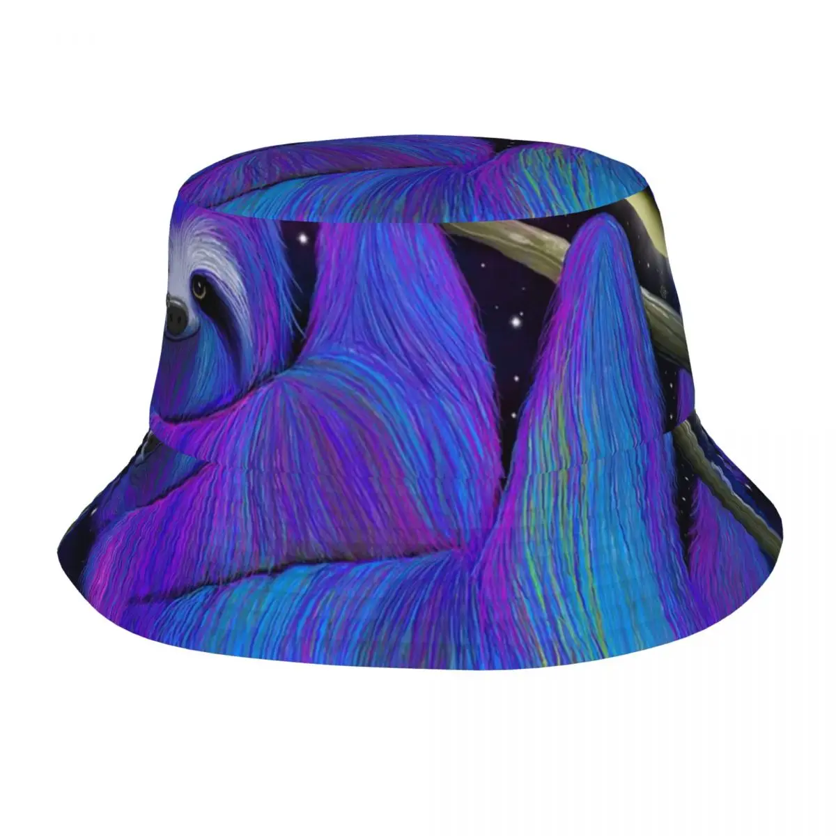 

Sloth Moonlight Outdoor Fisherman Cap Beach Hats SunCaps Men Women Bucket Hat Panama Hats Bob Hats For Women