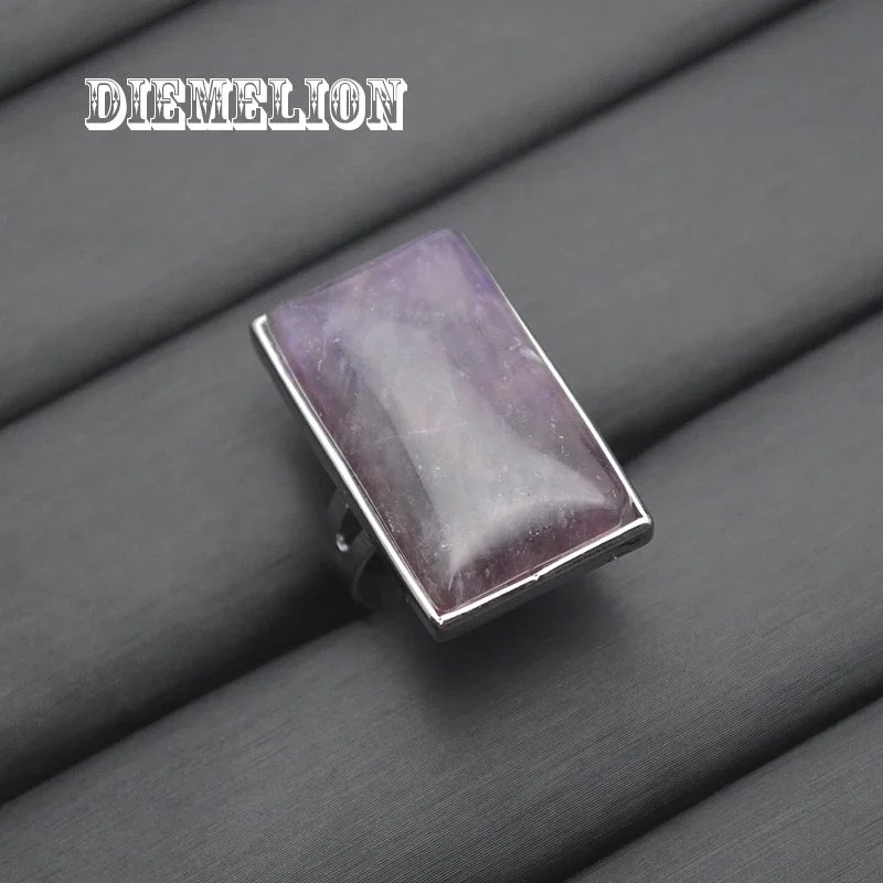 Кольцо с натуральным камнем для мужчин и женщин прямоугольное ювелирное изделие