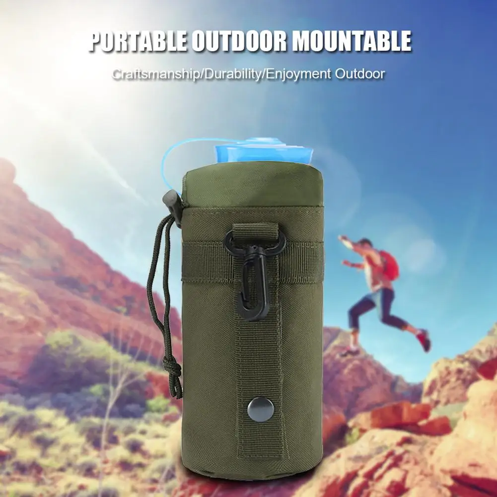 

Прочная круглая переносная сумка с нежной текстурой, портативная 550 мл сумка для бутылки с водой, чехол для чайника на открытом воздухе для к...