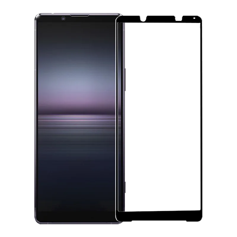 2Pcs Tempered Glass For Sony Xperia XZ 2 1 5 10 I II Black Screen Protector For For sony Xperia 1 5 10 V II III IV Glass Film