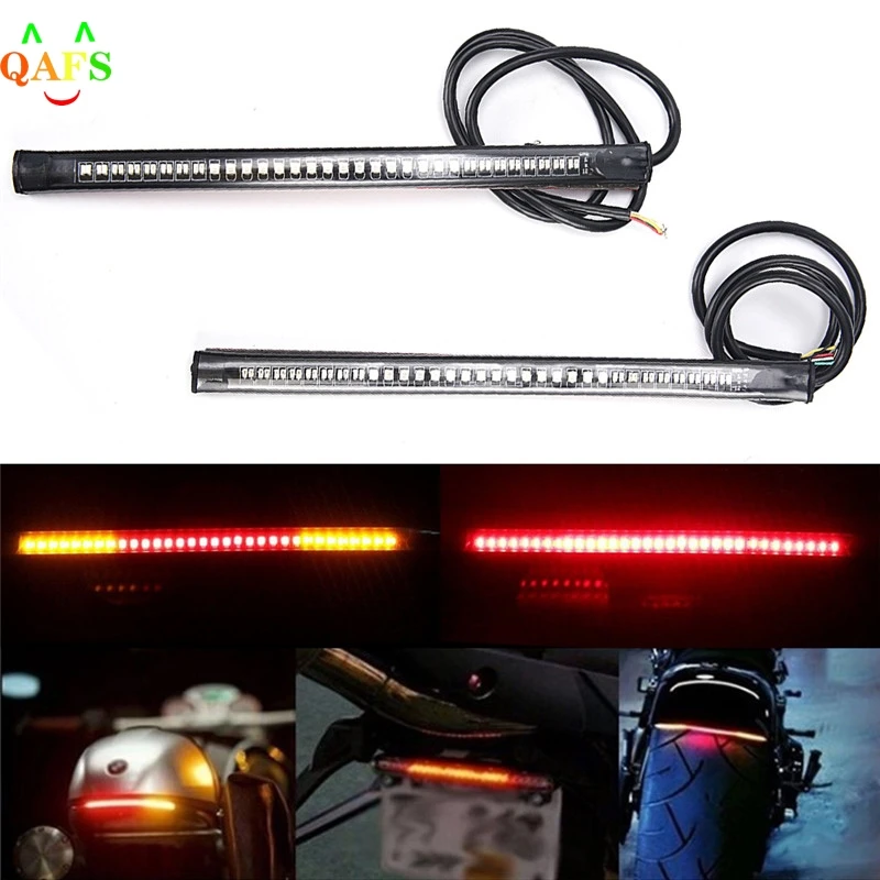 

1x 48 SMD LED Motorcycle Decorative lights Strip light Motorbike Tail Brake Stop Turn Signal Strip Stop Light General Fashion