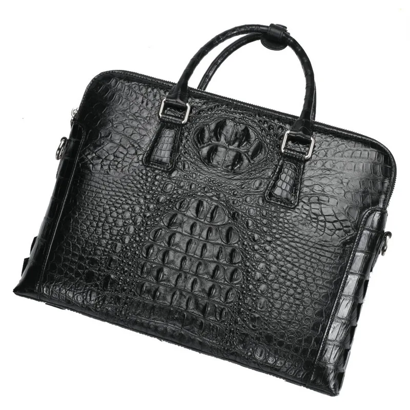 

New Men's Double Zipper Business Briefcase Genuine Leather Fashion Office Computer Bag High-end Luxury Trend Messenger Handbags