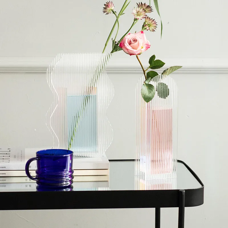 

Vase Nordic Large Transparent Acrylic Flower Vase Hydroponic Living Room Home Decoration Vase Geometric Wedding Plant