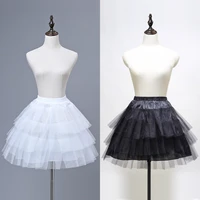 2022 white black short petticoats women a line 3 layers underskirt for wedding dress jupon cerceau mariage