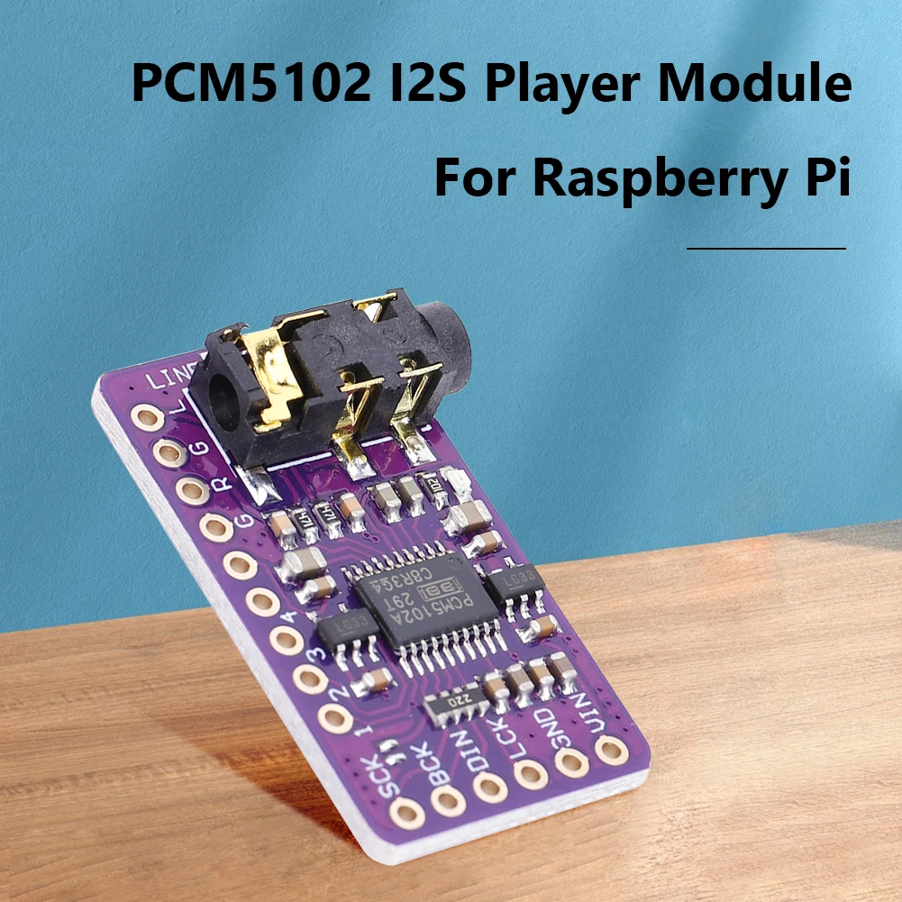 

Interface I2S PCM5102A DAC Decoder GY-PCM5102 I2S Player Module Format Board Digital PCM5102 Audio Board For Raspberry Pi PHAT