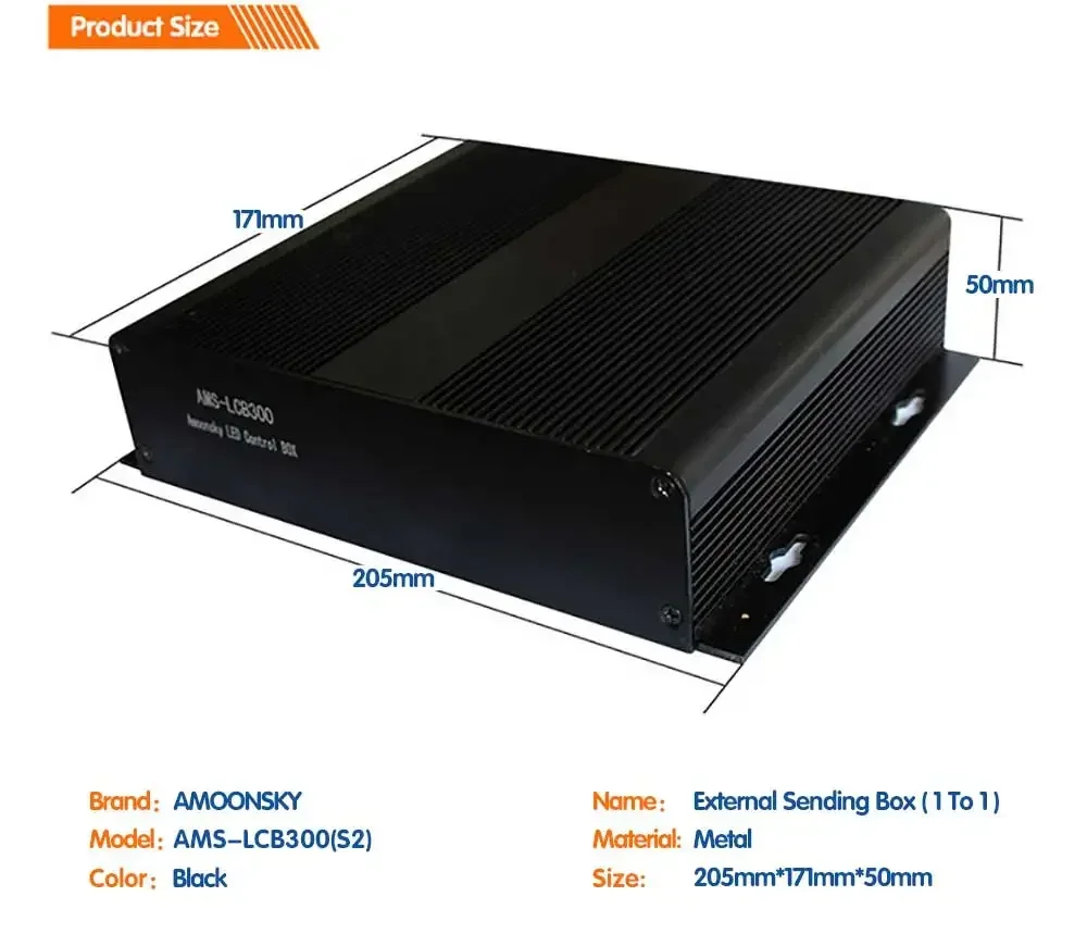 Фото Контроллер Amoonsky LCB300 с картой управления S2 Colorlight, аналог X1 X2S, для полноцветных светодиодных панелей P3 P5 для наружного и внутреннего применения №3