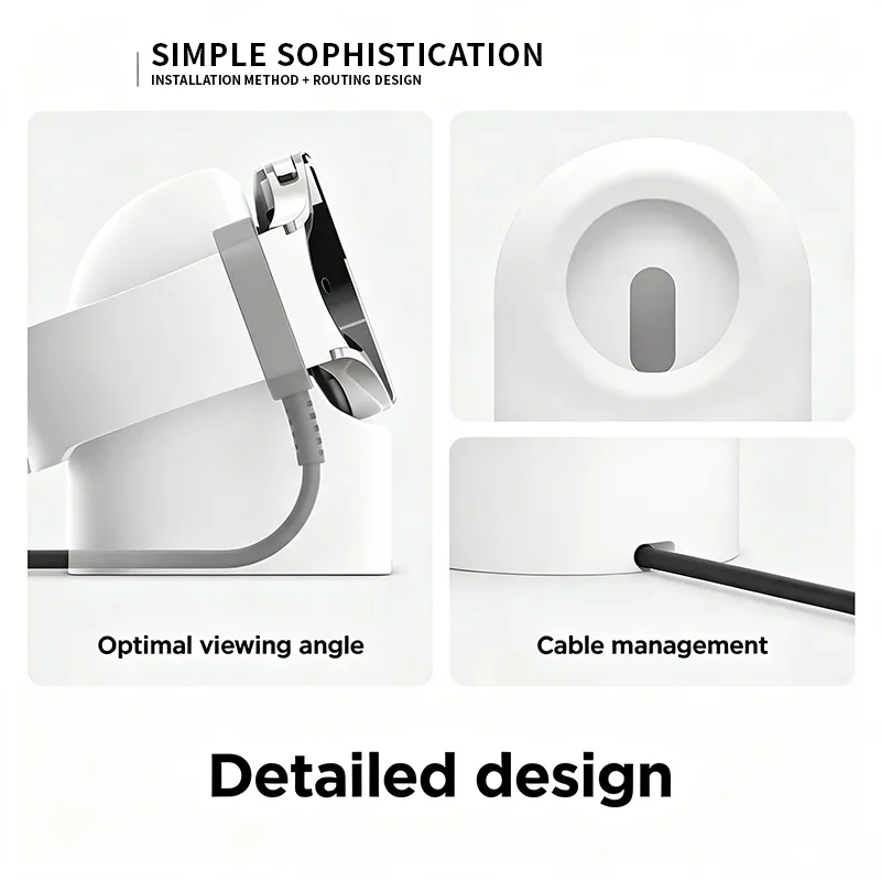 Фото Прочная силиконовая подставка для Apple Watch, совместимая с сериями 8, SE2, 7, 6, SE, 4, 3, режимом Nightstand, для различных размеров Galaxy Watch №3