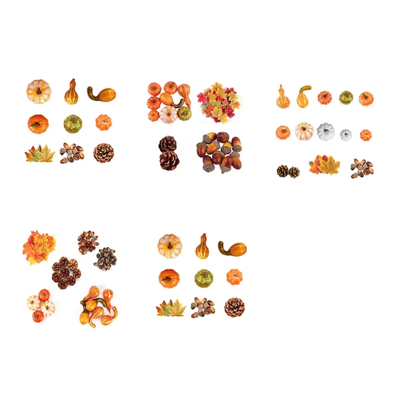 

Хэллоуин пузырь поддельная Тыква кленовые сосновые конусы Набор Хэллоуин Рождество фотореквизит осенний Декор