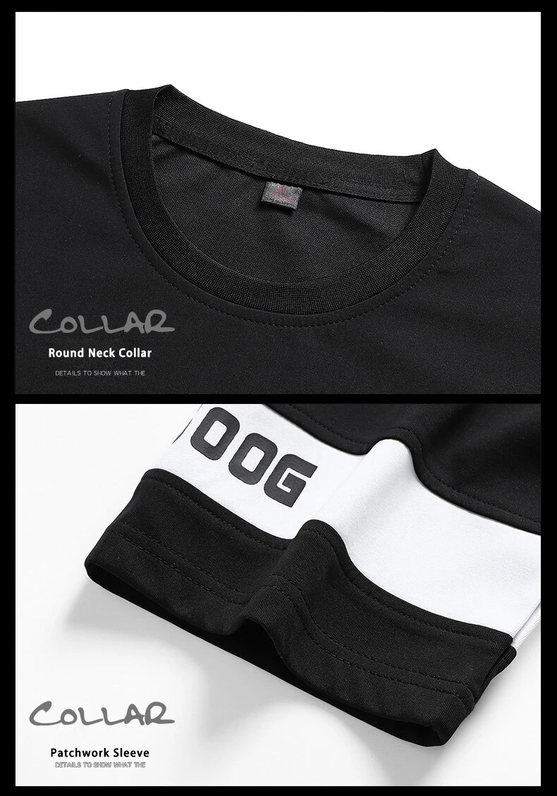 New Summer New Mens Set Hip Hop Fashion Tracksuit T-shirt and Shorts Two Piece Set Men Patchwork Color Streetwear Outfit Set