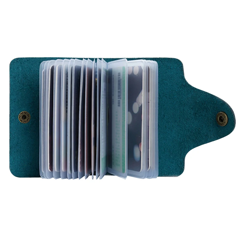 Миниатюрный бумажник из натуральной кожи органайзер для файлов с 20 кармашками