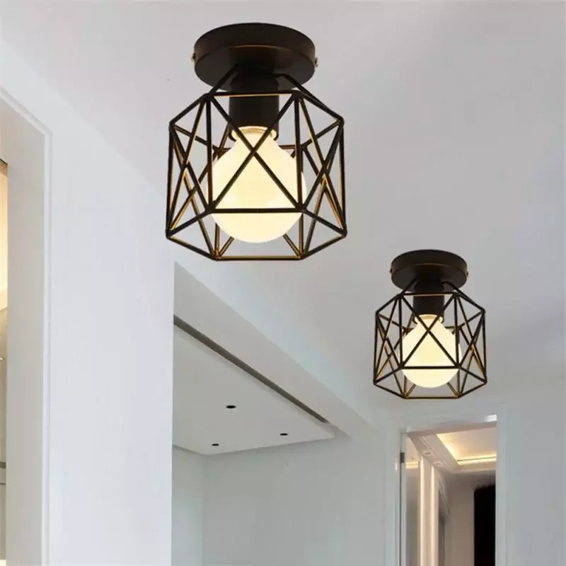 

NEW Iron Aisle Ceiling Lights Minimalist Nordic Vintage Balcony,kitchen Ceiling Lamp Foyer Iron Entrance Small Ceiling Lights