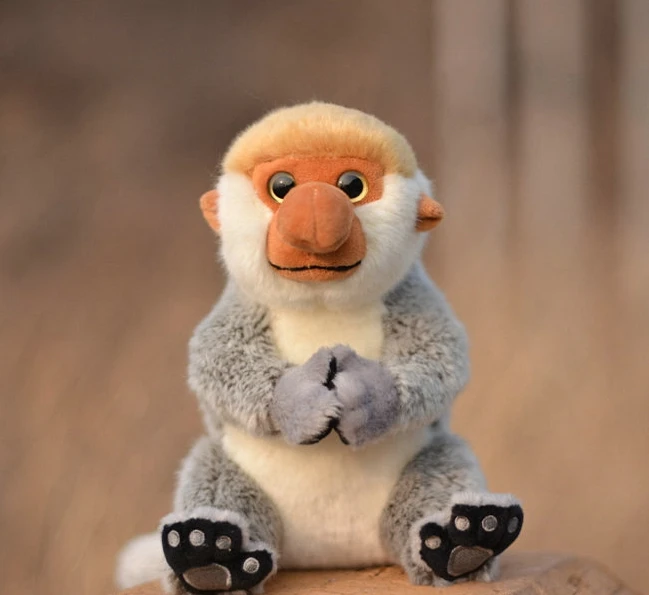 

small gift Long nosed monkey maget inside hand