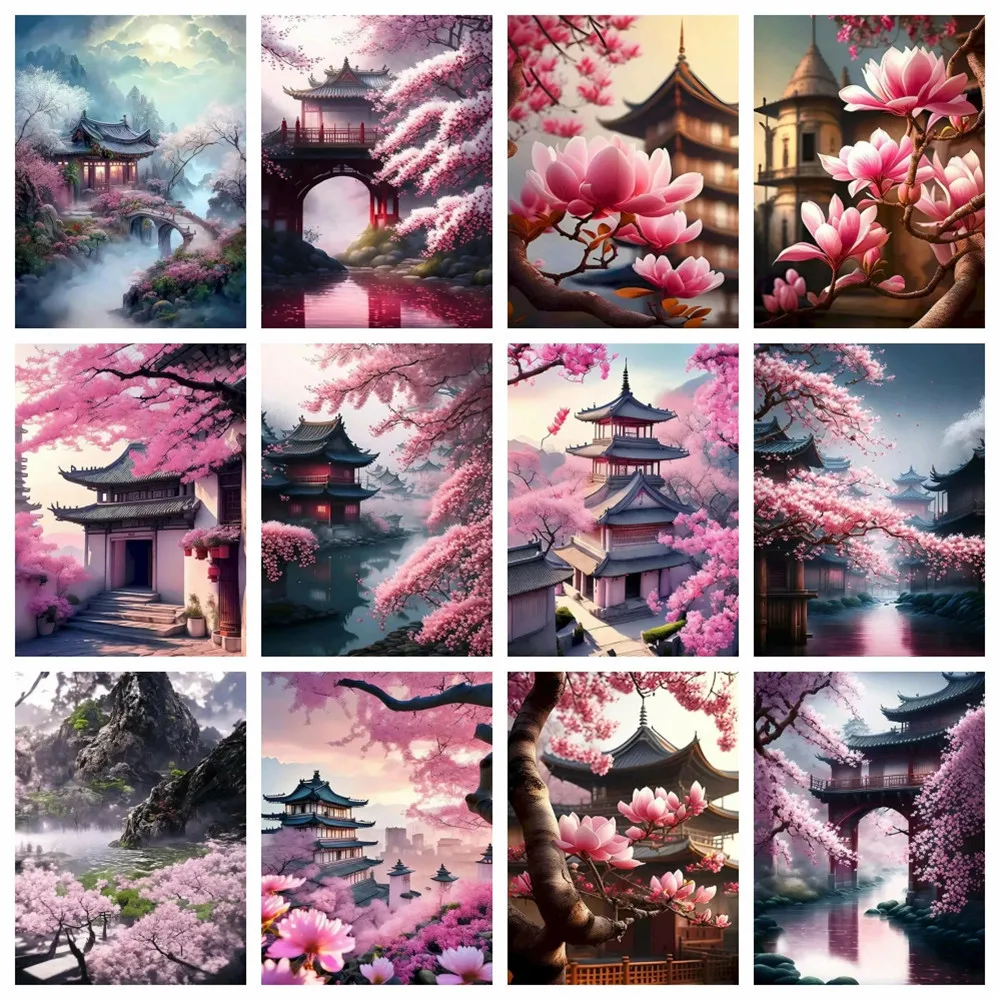 Алмазная Картина Полная Круглая Дрель 30x40 См Azqsd Домашний Декор Ручная Вышивка