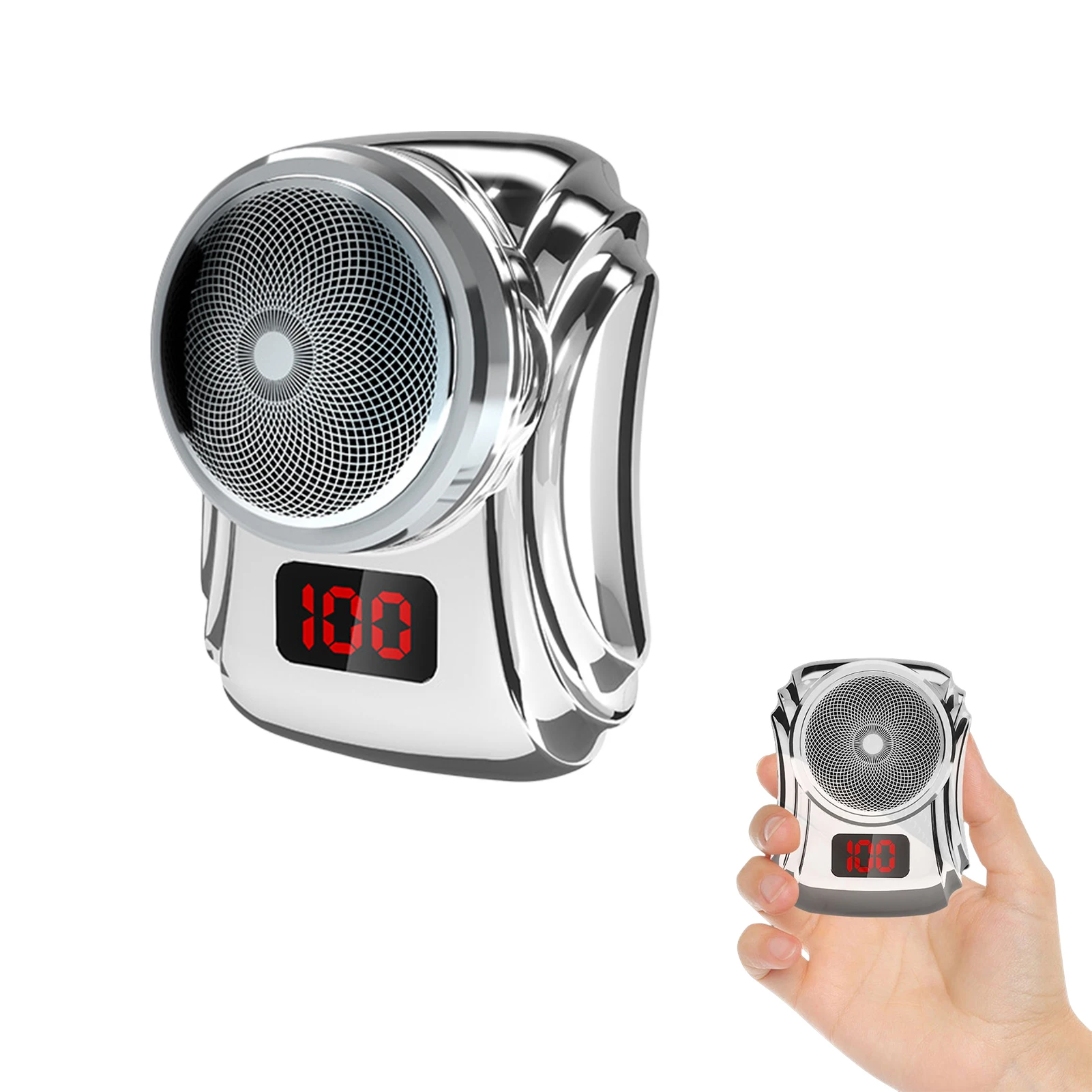 

Gift Mini Shaver For Men Handheld Home Travel Cordless USB Rechargeable Electric Portable Digital Display Wet Dry Waterproof ABS