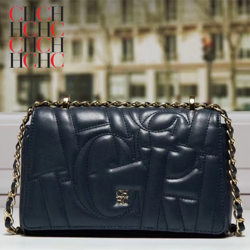

100% Genuine Leather Small Square Bag Ladies Premium Version CHCH HCHC Brand Flap 2022 New Famous Designer Retro Messenger Bags