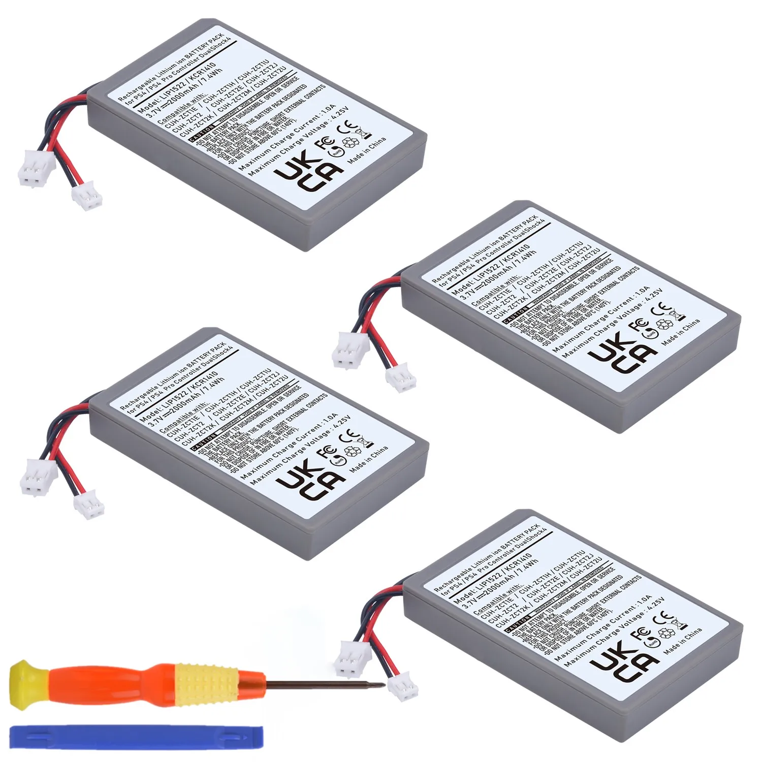 Replacement Battery for Sony PS4 PS4Pro Controller Playstation 4 V4 V1 V2 DualShock CUH-ZCT2, CUH-ZCT2E, CUH-ZCT1E, CUH-ZCT1U