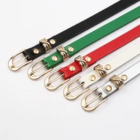 ladies personality casual pu leather thin belt korean trend pin buckle simple design fashion dress belt high quality soft 2234