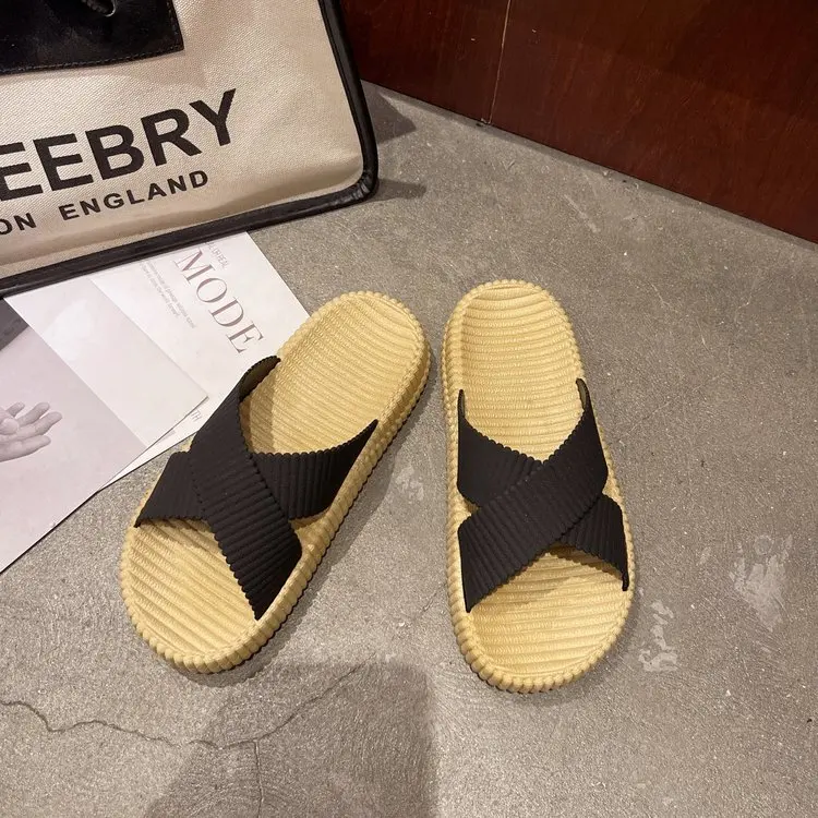 

Women's Summer Outdoor Slippers All-match Single Word Flat Slippers Beach Shoes