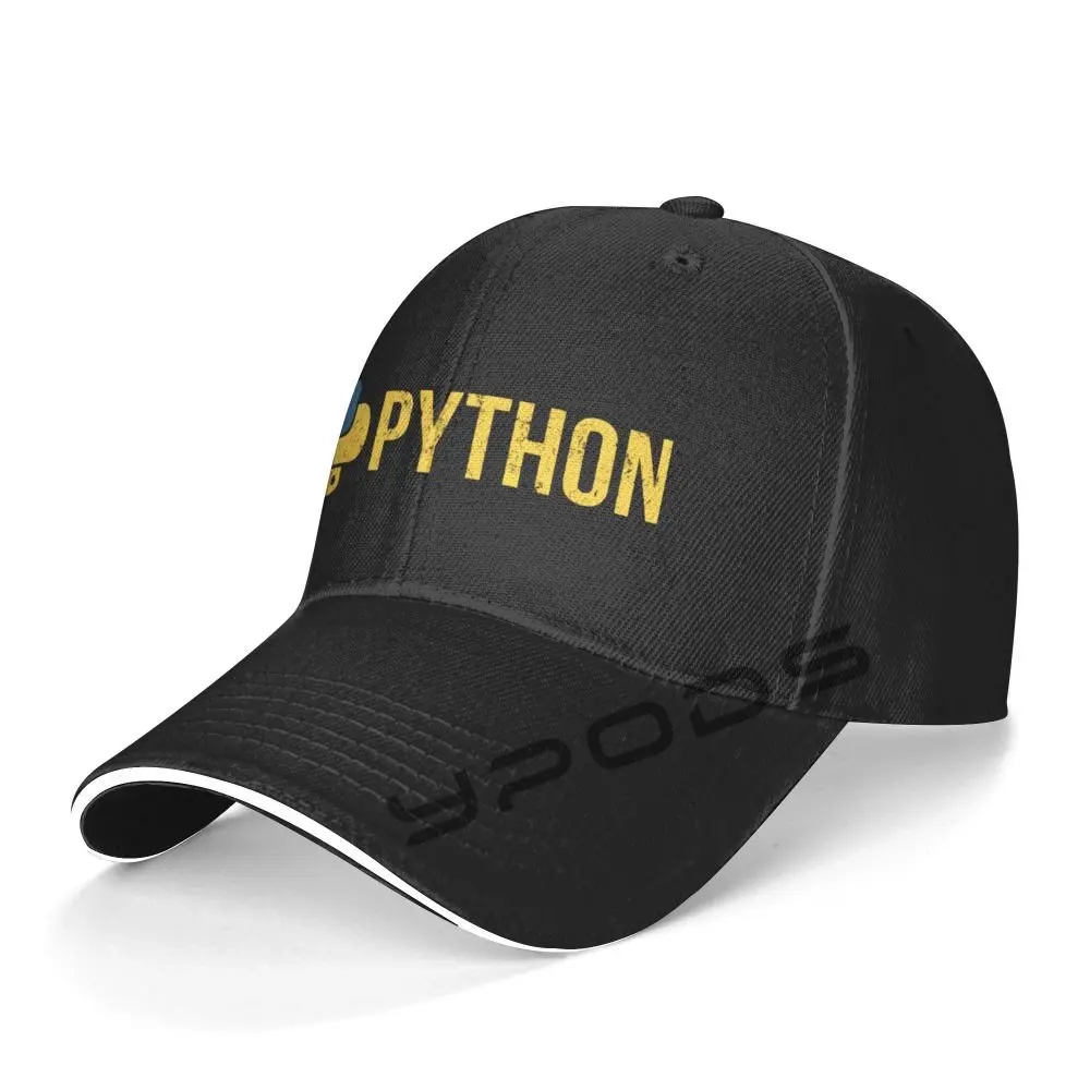 

Men's Bomber Hats Python Programmer Retro Style Men Distressed Programming Developer For Men's Women's Hat Baseball Snapback Cap