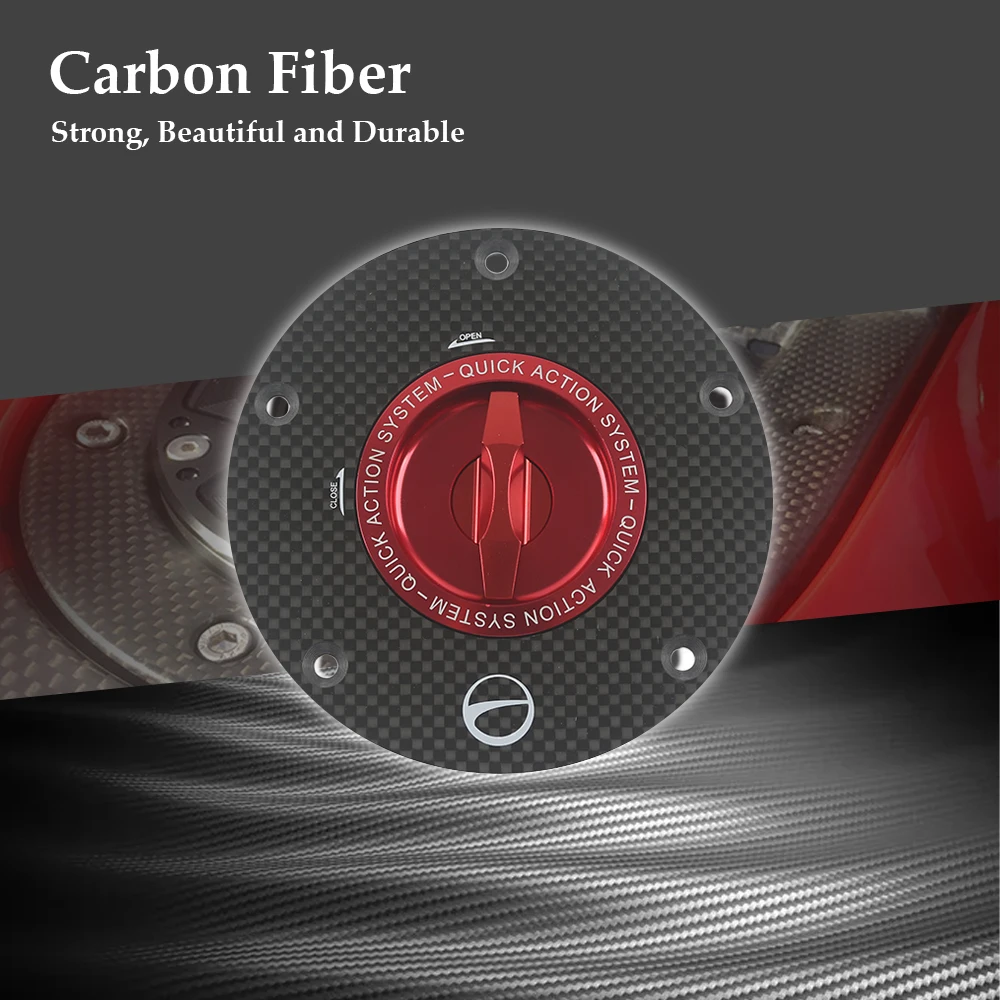 

Carbon Fiber Motorcycle Accessories Quick Release Key Fuel Tank Gas Oil Cap Cover for DUCATI SUPERLEGGERA 2014