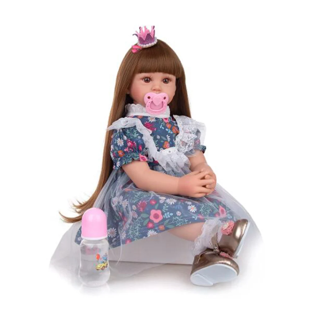 

Реалистичная кукла KEIUMI для девочек, силиконовая Мягкая кукла новорожденного, подарок для детей, наряд принцессы, 24 дюйма