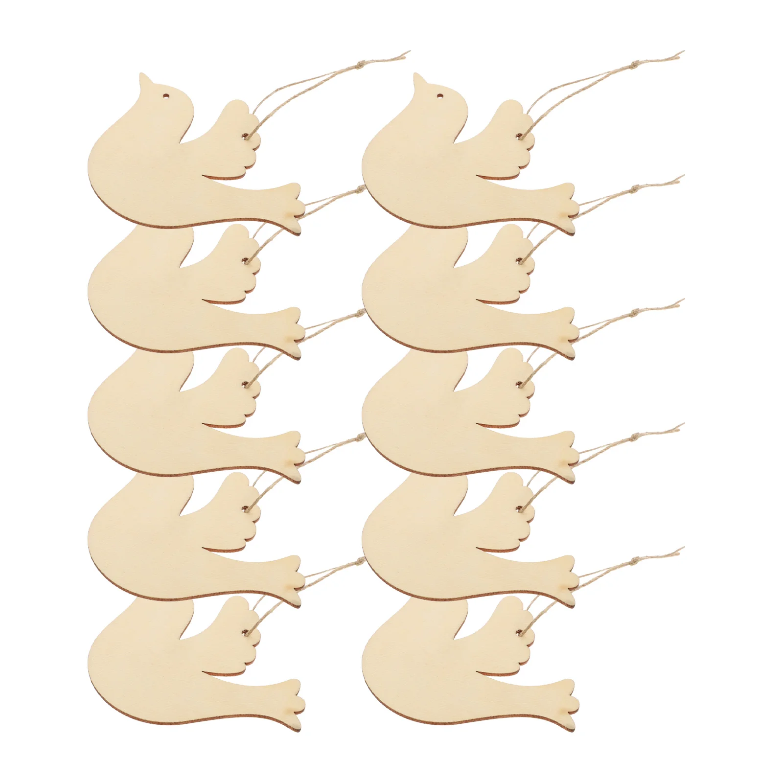 50 шт. подвеска в виде древесной щепы рождественская птицы домашний декор сотовые