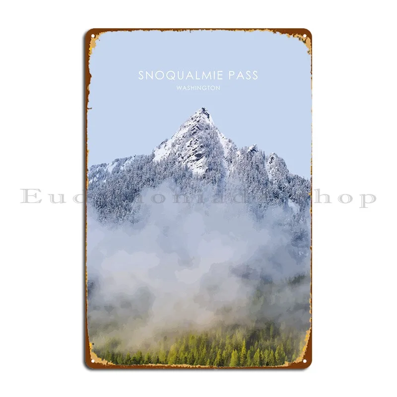 

Металлический знак Snoqualmie Pass Washington, забавная индивидуальная настенная фотография, жестяной плакат
